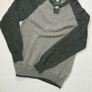 Roots Unisex Gray and Black Sweater long sleeve